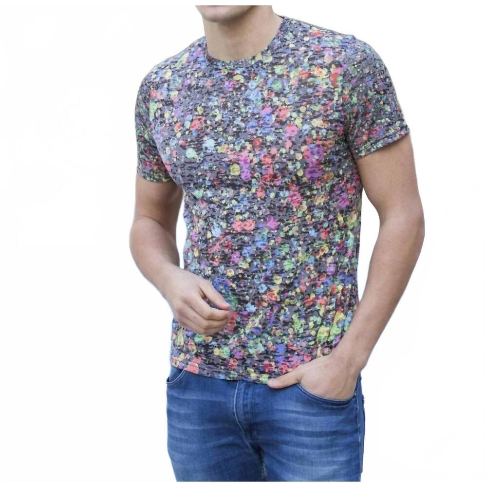 NEW EIGHT X multi paint splash t-shirt in black